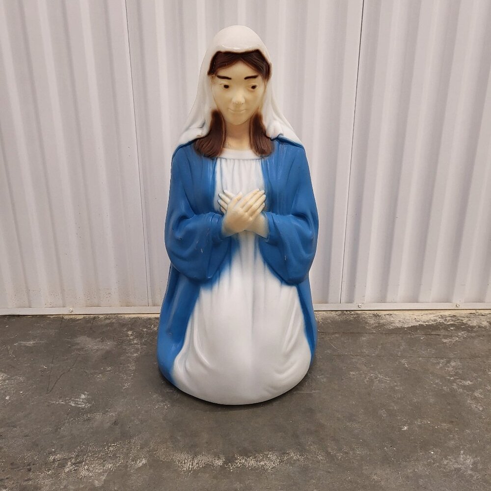 Vintage Empire Blow Mold Christmas Lighted Nativity 28” Mary w/light and Cord